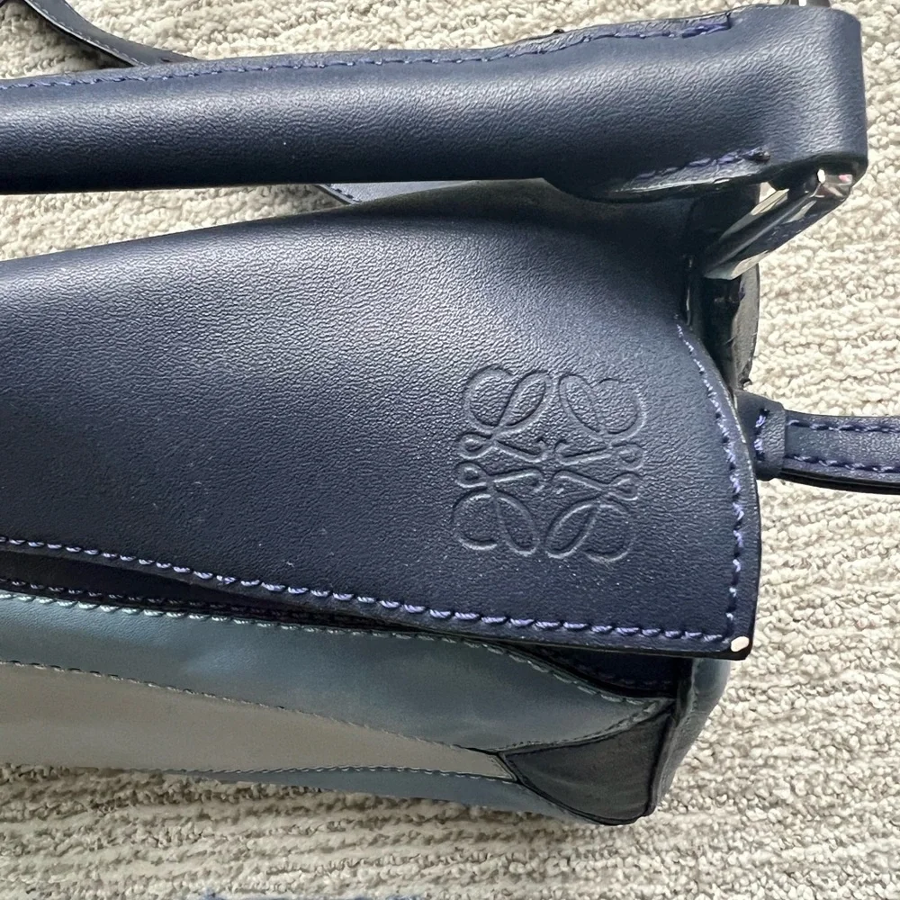 Blue Puzzle Bag Fashion Geometric Crossbody in Light Blue, Navy - Picture 9 of 15